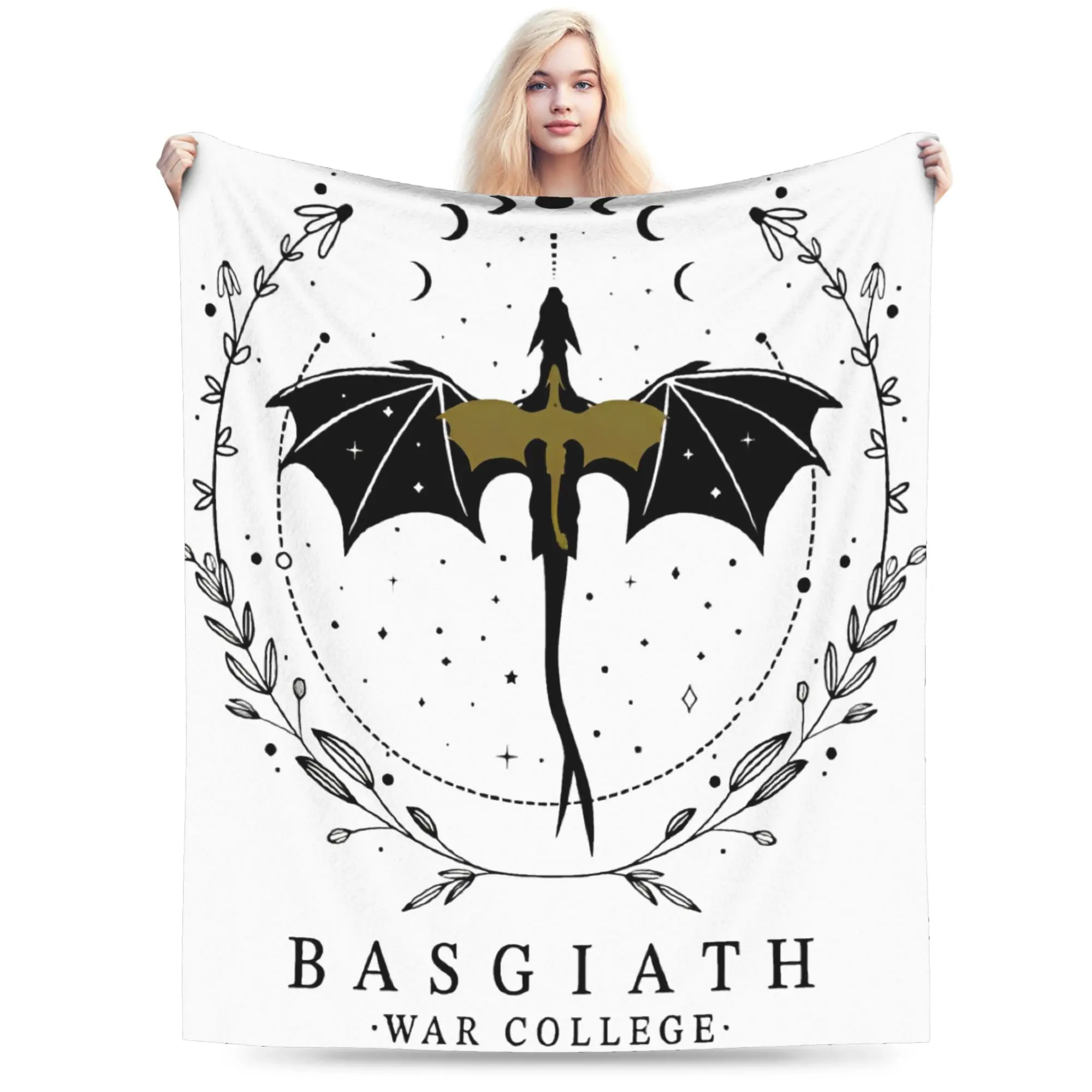 Fourth Wing Basgiath War College  Blankets Ultra-Soft Velvet Cute Gift  Throw Blankets Rug Piece