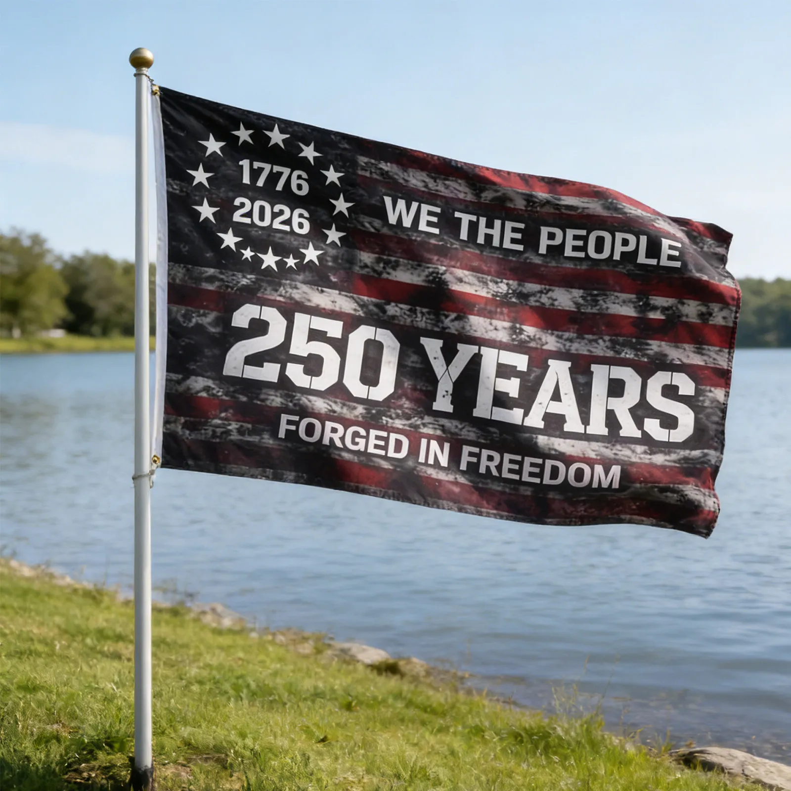 250Th Anniversary Usa Garden Flag 3x5ft Patriotic Independence Day Outdoor Banner Decoration 4Th of July Yard Flags Weather