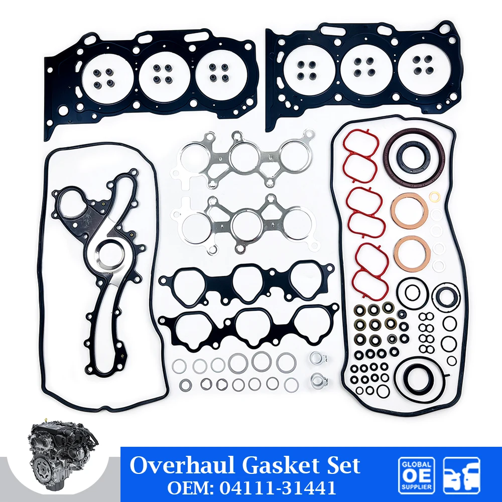 

Engine Full Overhaul Gasket Kit For Toyota Camry RAV4 LEXUS ES 3.5L 2GR 2GRFE Car Accessories 04111-31441 04111-31442 Repair Set