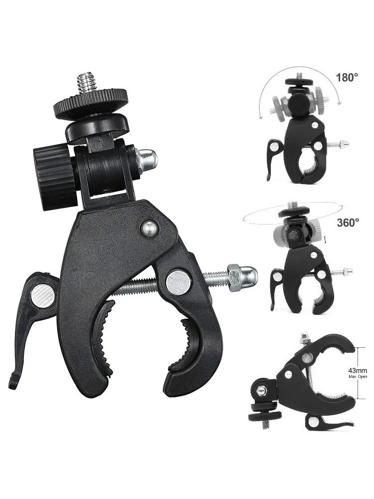 AliExpress Mrgabwte Handlebar Clamp Bike Bicycle Clip Camera Mount Motorcycle Handlebar Clamp Stand Tripod Adapter For DSLR Camera Gopro Accessories