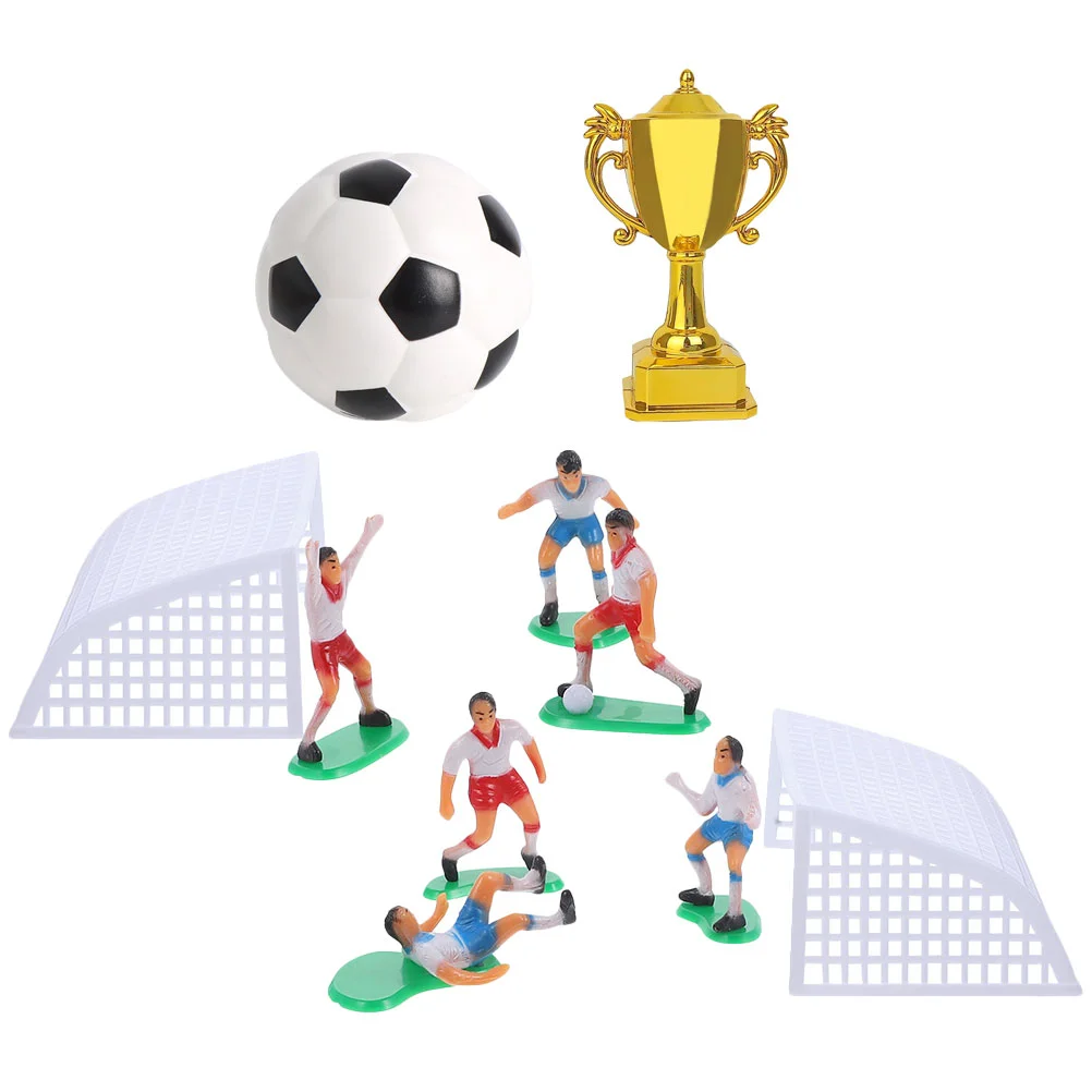 Cake Decoration Mini Soccer Decors Football Miniature Field Landscape Figure Birthday Party Favors Decorating