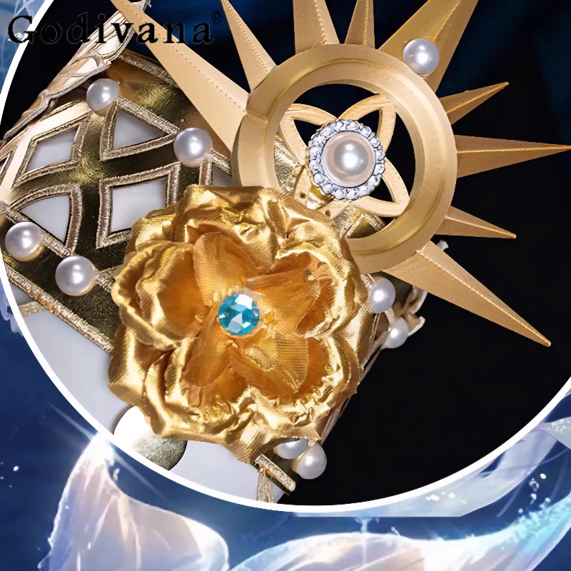 다섯 번째 성격 Cos 의류 여성 2 차원 게임 코스프레 드레스 세트 여성 여름 블루 할로윈 드레스