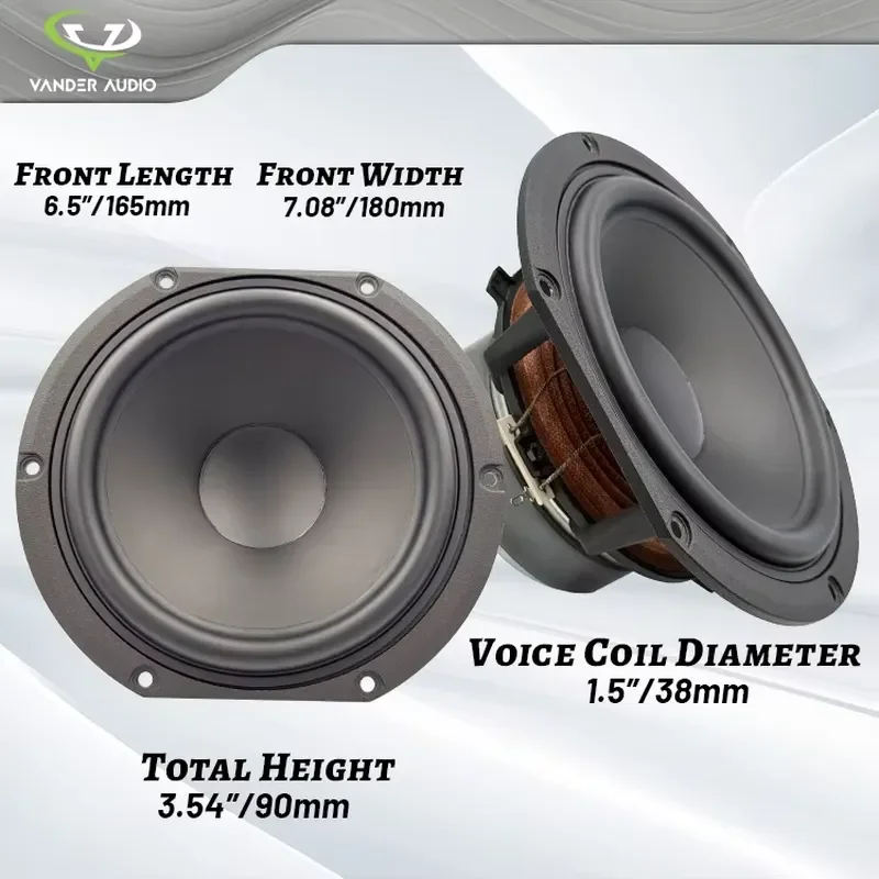 High-end professional 6.5-inch 160W 8 ohm subwoofer, suitable for home theater power amplifier bookshelf system audio speaker