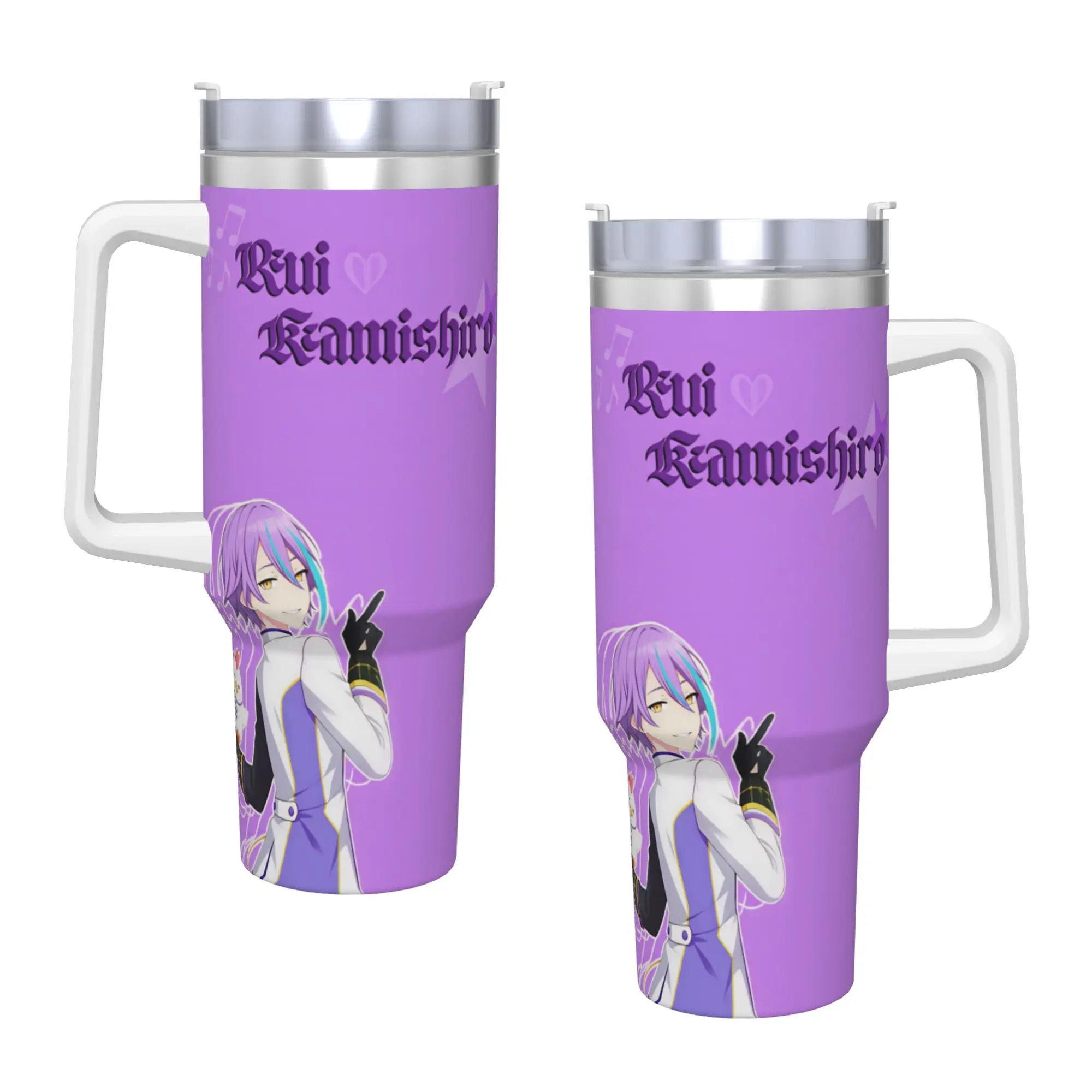 Project Sekai Rui Kamishiro Stainless Steel Tumbler  Travel Thermal Cups With Straws and Lid Mugs Cold Drink Water Bottle
