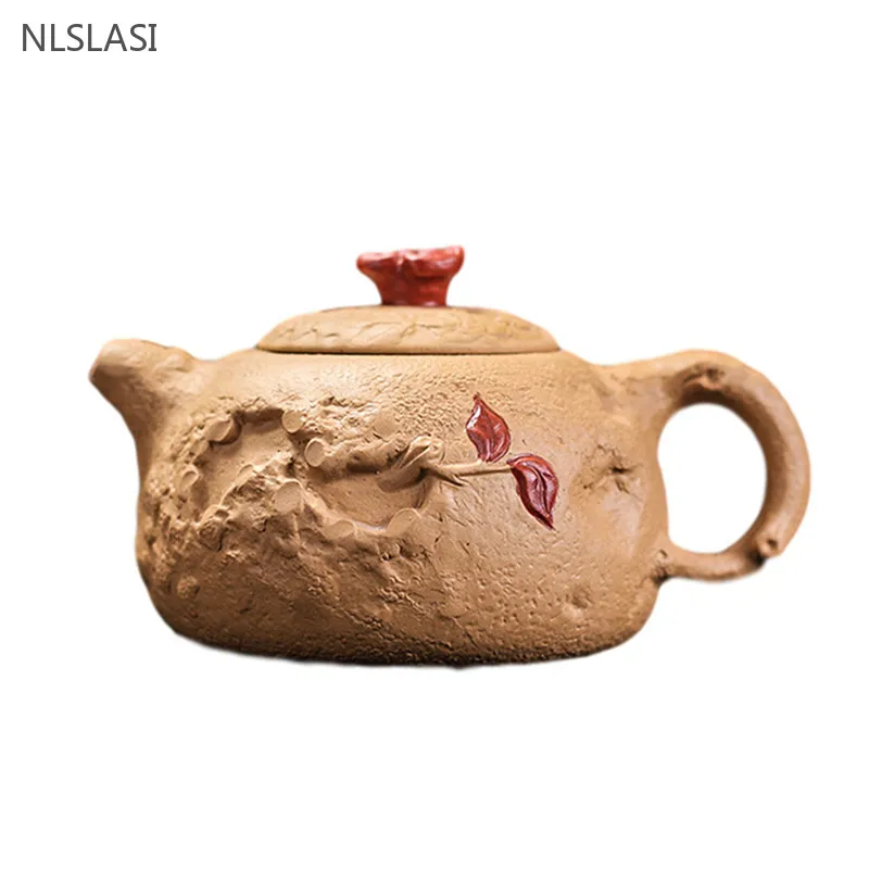 

280ml Tradition Section Mud Tea Pot Yixing Purple Clay Teapot Handmade Chinese Filter Beauty Kettle Custom Tea Set Accessories