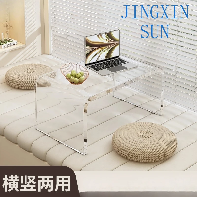 Acrylic transparent bay window coffee table simple tatami balcony low table bedroom windowsill bed
