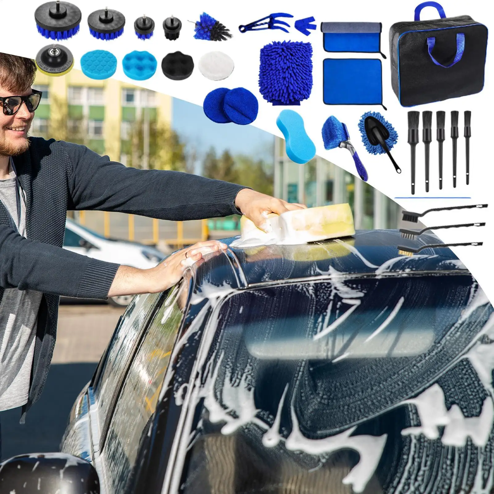 

Набор щеток для чистки автомобиля из 29 предметов: щетки для удаления пыли и ухода за транспортными средствами, для грузовиков, седанов, внедорожников, фургонов, гаражей и использования на улице