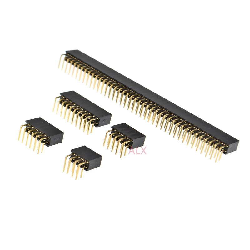 10 sztuk 2*2/3/4/5/6/8/20/40 Pin dwurzędowy kątowy żeński pin Header 2.54mm rozstaw złącze listwy gniazdo 2x3p/4p/6p/8p/20p/40p — zdjęcie 3