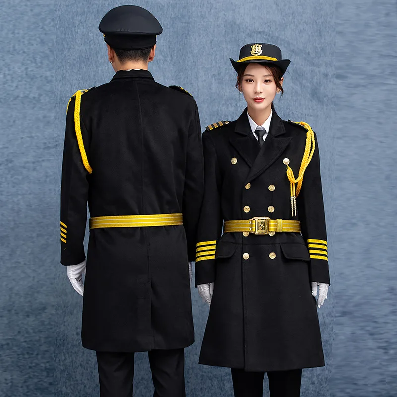 Hotel Work Clothes Long-Sleeved Security Coat Men's Welcome Reception Porter Doorman Uniform Suit Autumn and Winter Clothing