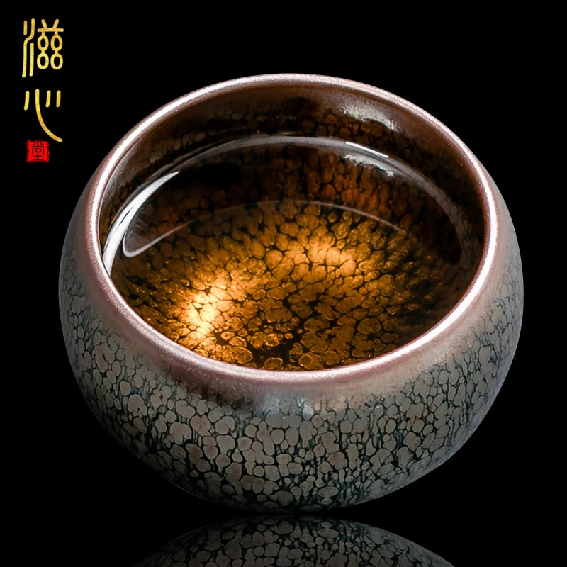 |the astute oil droplets built oil-lamp can manually temmoku masters cup kung fu tea set large ceramic cups single cup