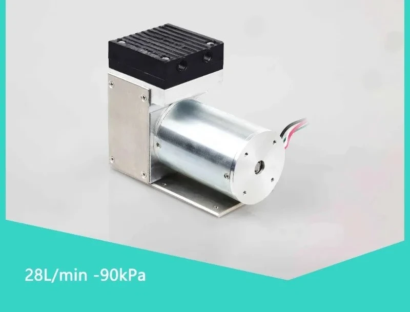 28L/min-90kPar Large Flow High Vacuum Corrosion Resistant Aluminum Micro Diaphragm Pump