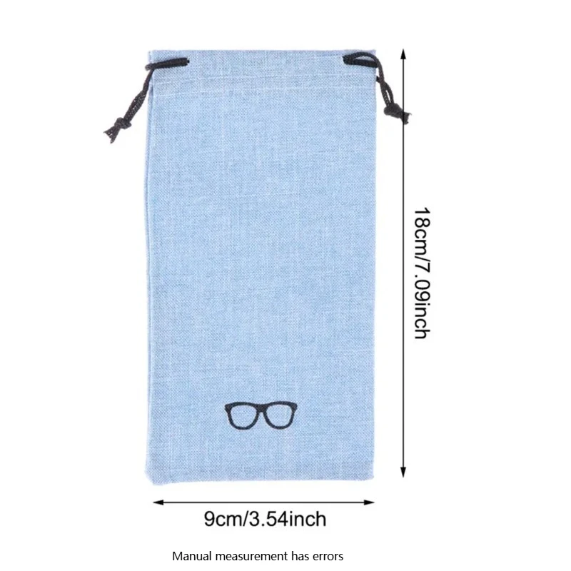 10Pcs For Sunglasses Bag Multi-Functional Eyeglasses Case Optical Glasses Lanyard Cloth Bags Portable Linen Fabric Pouch