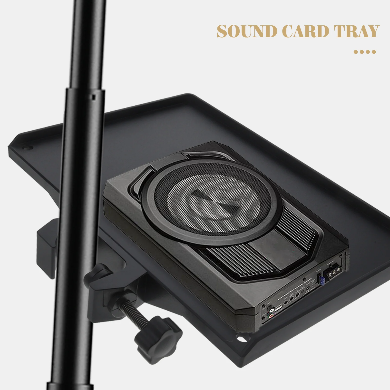 

Mobile Phone Live Tripod Microphone Sound Card Tray Stand Accessory Music Shelf Clamp-on Rack Holder for