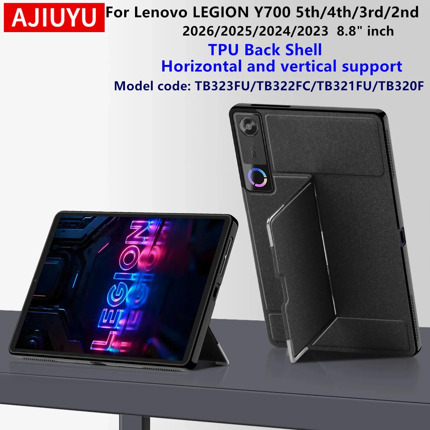 For Lenovo LEGION Y700 2026 Case 5th 4th 3rd 2nd Generation 8.8 Inch TB323FU TB322FC TB321FU TB320F Game Tablet Back Cover Case