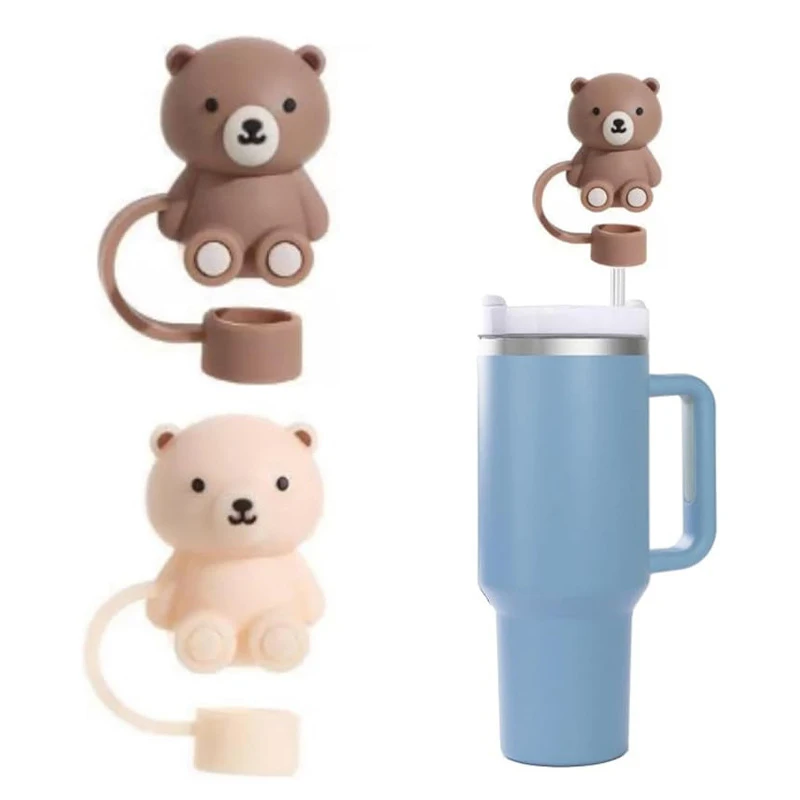 Silicone Straw Plug Splash-proof Drinking Water Dust Cover Straw Head Cover Drinking Fountain Kitchen Tool Cup Accessories