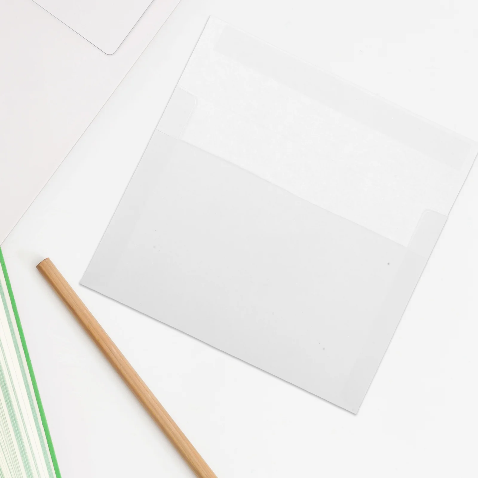 

50Pcs White Blank Envelopes Self Seal Invitation Envelopes for Wedding Baby Shower Holiday Card Mailing Small Document Envelope