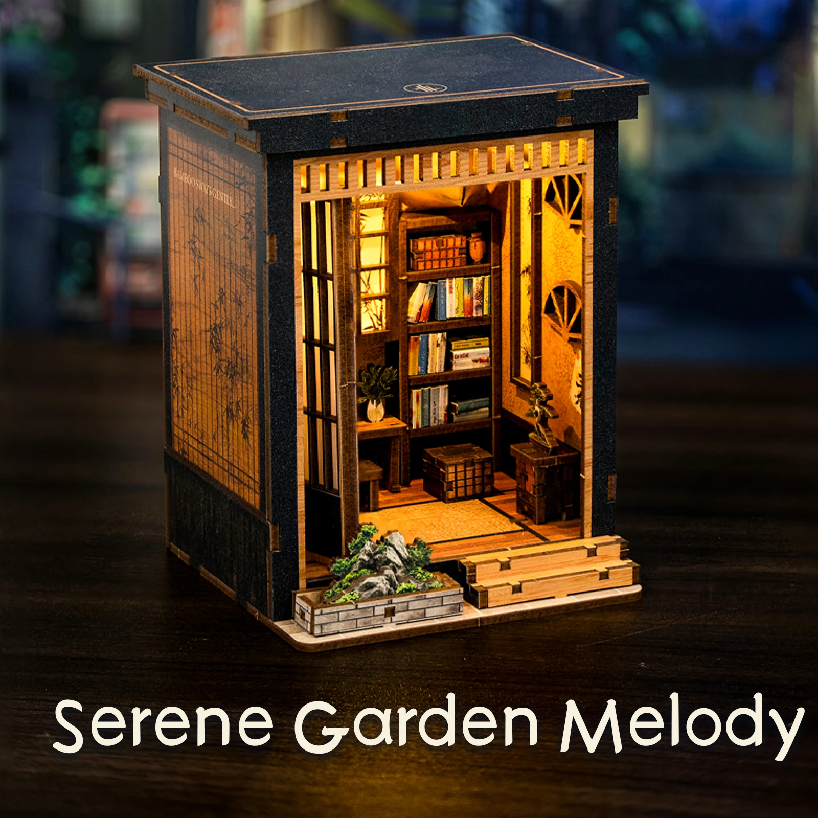 Nouveau bricolage Serene Garden Melody Casa Kit de modèle Miniature en bois 3D Puzzle maisons de poupée avec meubles pour amis cadeaux d'anniversaire