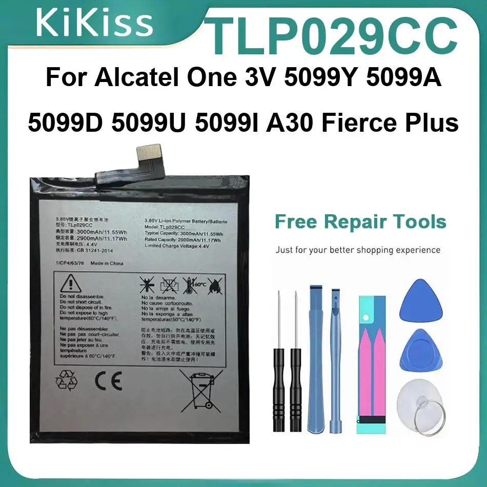 

Аккумулятор для мобильного телефона TLP029CC для Alcatel One 3V 5099Y 5099A 5099D 5099U 5099I A30 Fierce Plus, перезаряжаемые батареи