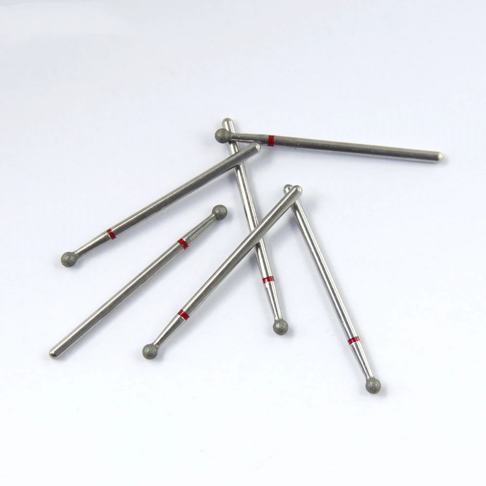 JNSUR 30 pcs/box Dental Diamond Technician Bur HP Red Circle Fine Grit Diamond Bur For Lab Use Dentistry Dentist Material