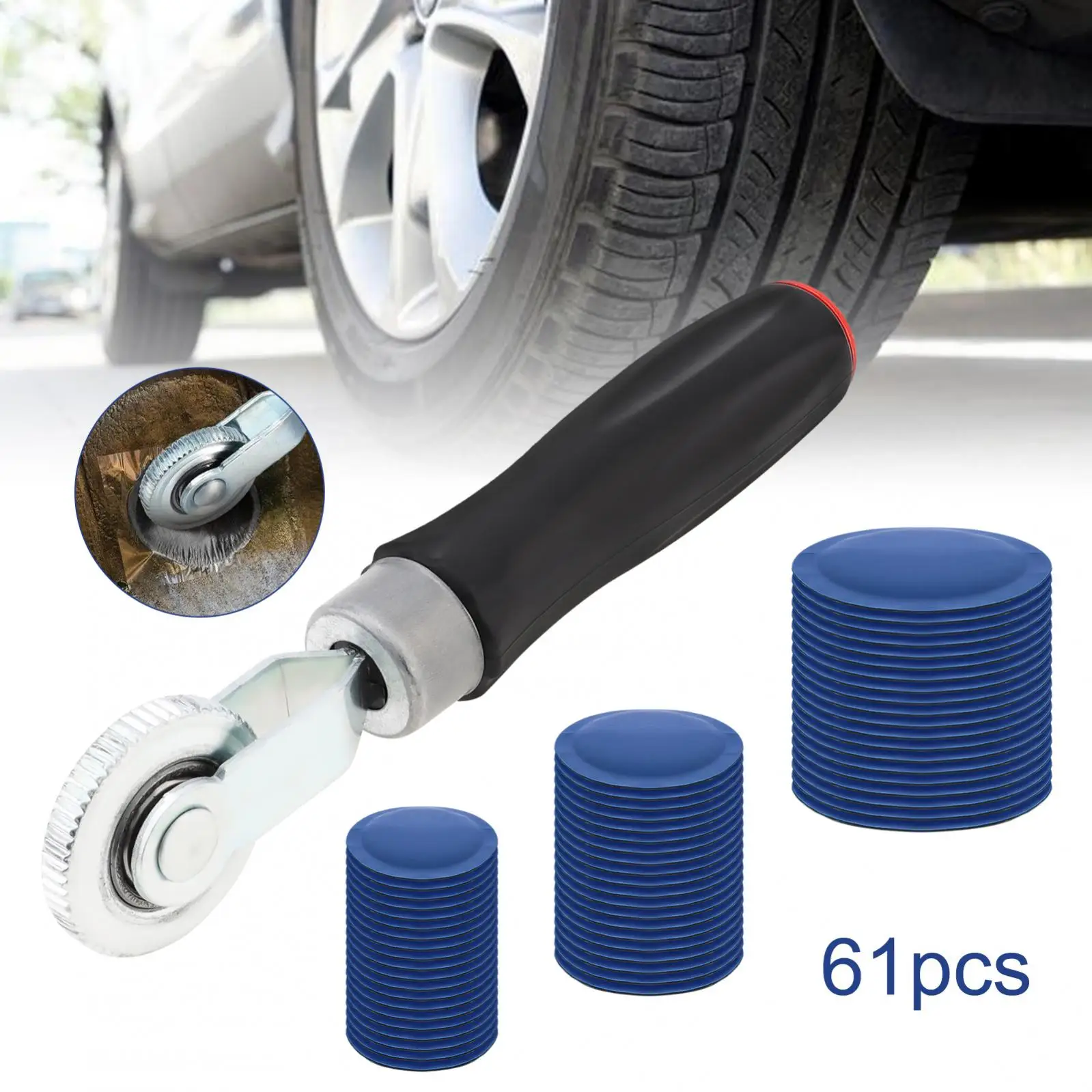 60 Stuks 32Mm 42Mm 58Mm Natuurlijke Rubber Bandenpatches Voor Auto 'S Vrachtwagens Motorfietsen Elektrische Fietsen Met Band Patch Roller