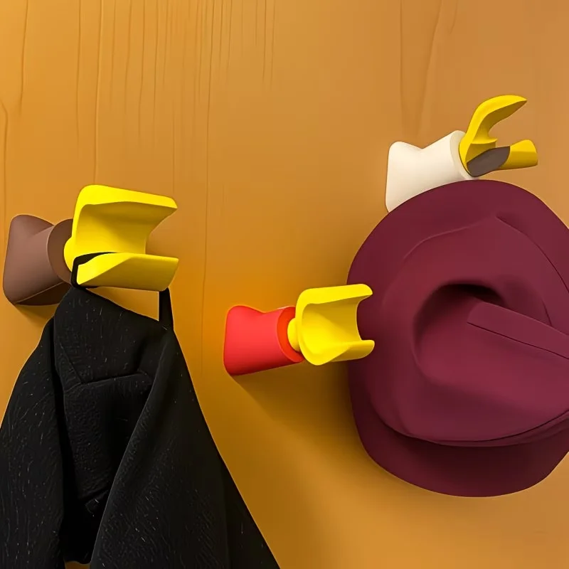 Building Block-Style Lockable Wall-Mounted Hook Umbrellas Easy Screw Installation, Durable Plastic Texture Organizer