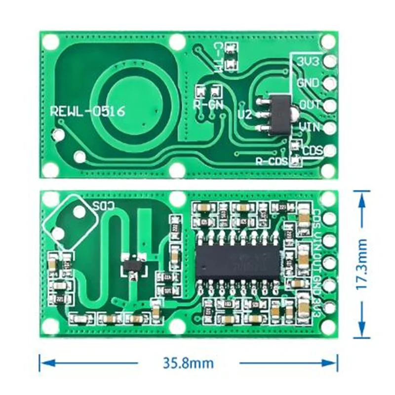 RCWL-0516 microwave radar sensor module Human body induction switch module Intelligent sensor