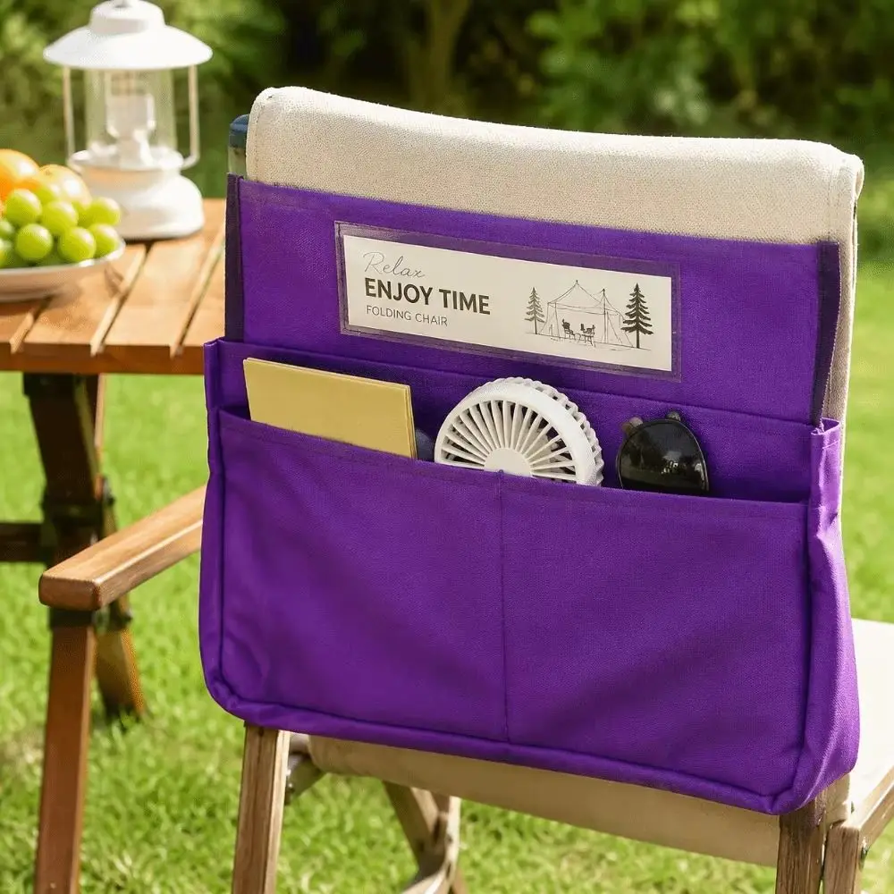 Classroom Chair Pocket Chair Back Organizer Multi-Pocket Storage Oxford Cloth Hanging Storage Bag Bright Durable