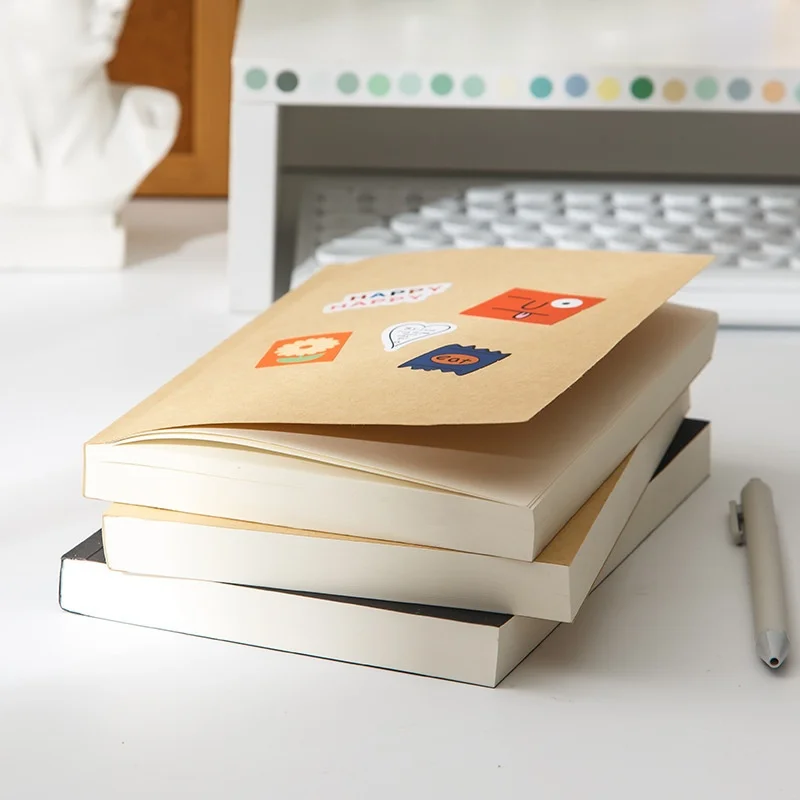 دفتر ملاحظات Ins فارغ، مستوى مظهر عالي، دفتر ملاحظات سميك للغاية للطلاب، مفكرة، مذكرات نسخ ناعمة ذات سعة كبيرة، دراسة