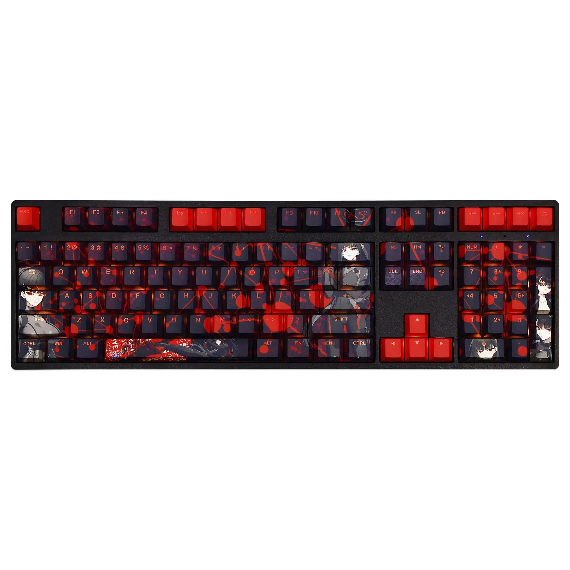 

108 Keys/set Tsukatsuki Rio Keycap PBT Backlit Keycaps Cartoon Anime Gaming Key Caps For ANSI 61 87 104 108 Layout Keyboards