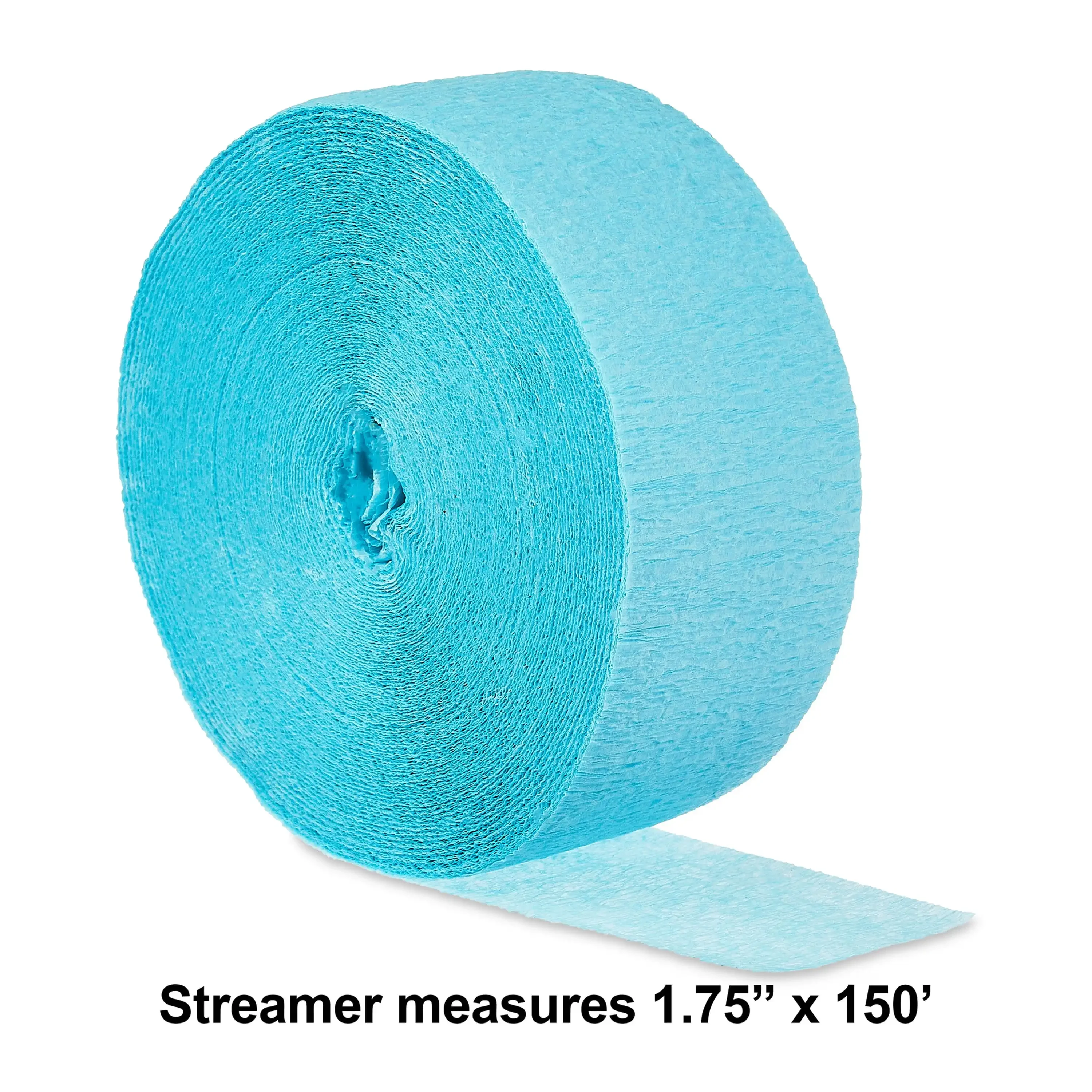 Light Blue Paper Party Streamer, 1.75" x 150