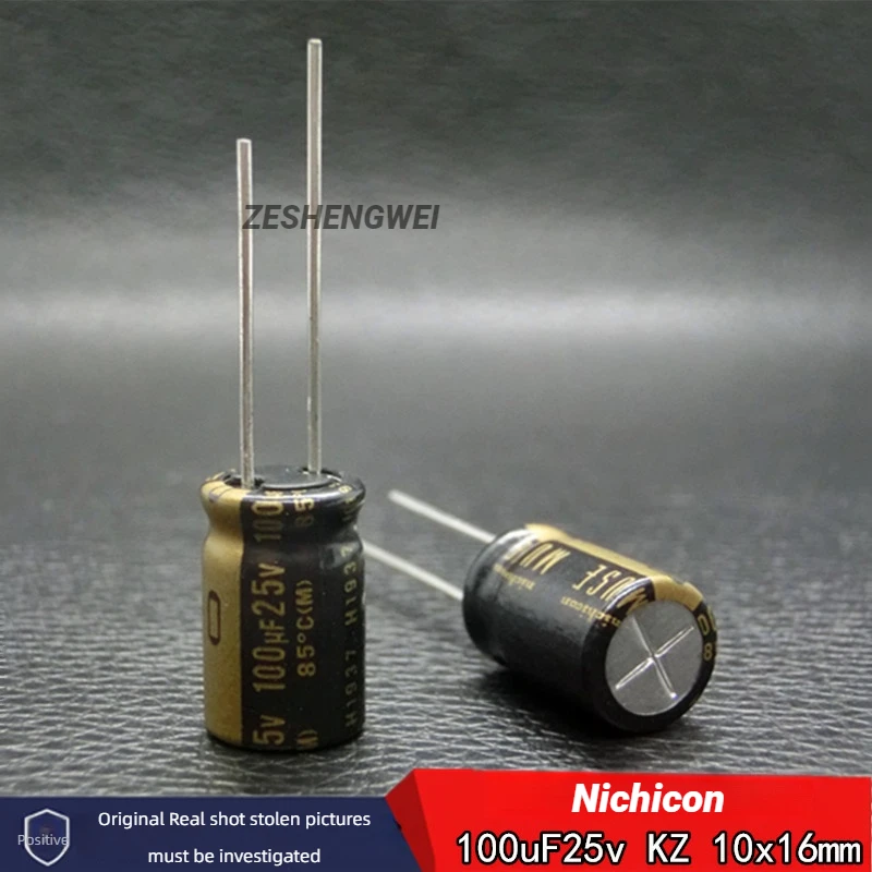 

10 шт.-50 шт. 25 V100uf Совершенно новый и оригинальный Nichicon Muse Kz 100 мкФ 25 В импортный аудиоэлектролитический конденсатор