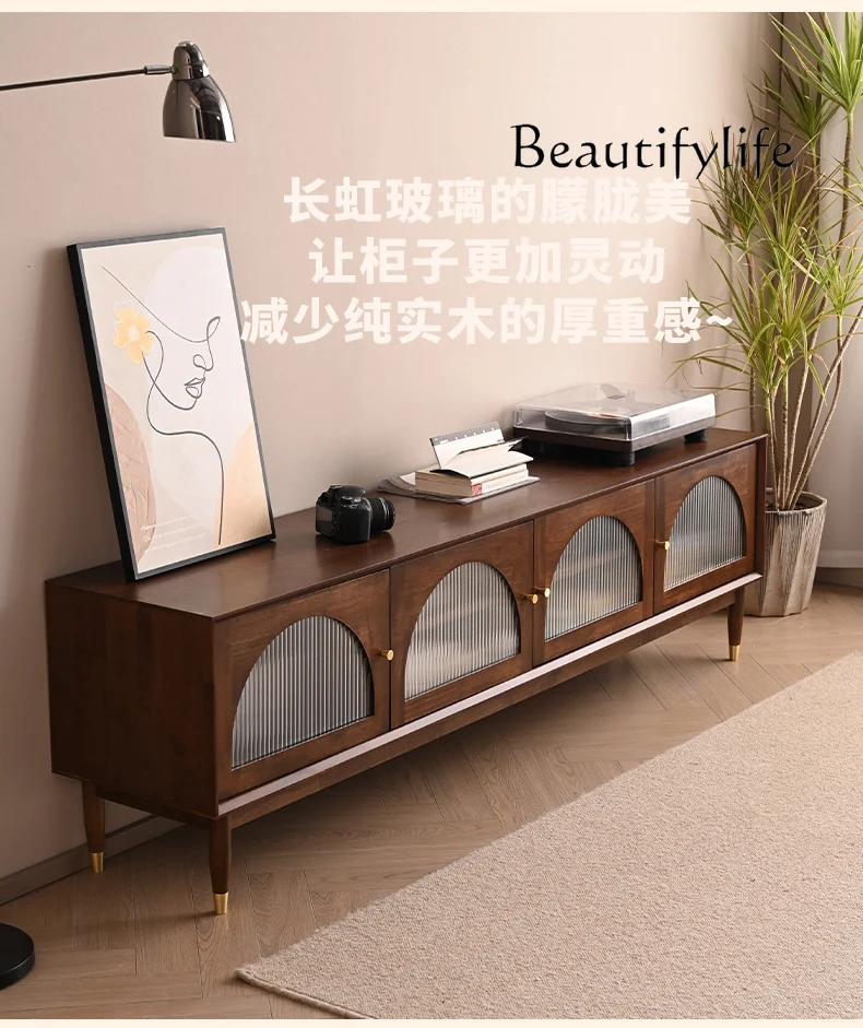 Nordic Antique Style Solid Wood TV Cabinet Household Minimalist Audiovisual Cabinet