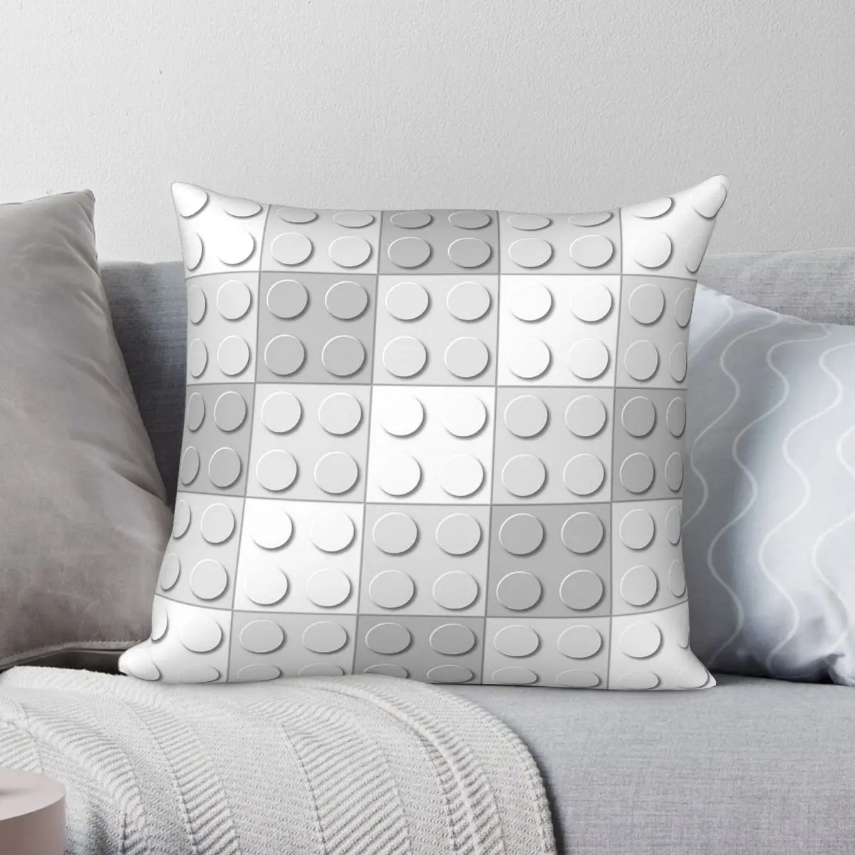 Building Block Toy Bricks Pillowcase Polyester Linen Velvet Pattern Decorative Throw Pillow Case Sofa Seater Cushion Cover 18