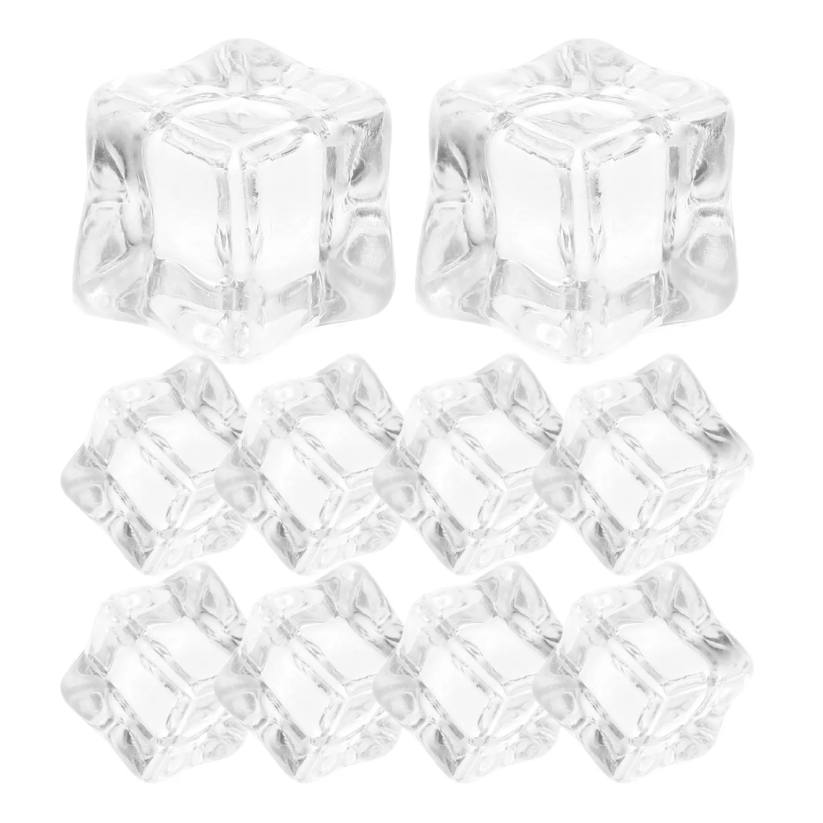 100Pcs Transparent Fake Ice Cubes Acrylic Simulated Ice Blocks Vase Fillers Party Table Decorations Fake Diamonds