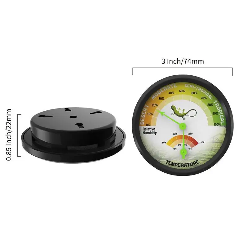 Mini round two-in-one high-precision thermometer and hygrometer wall-mounted pet box temperature and humidity meter measurement