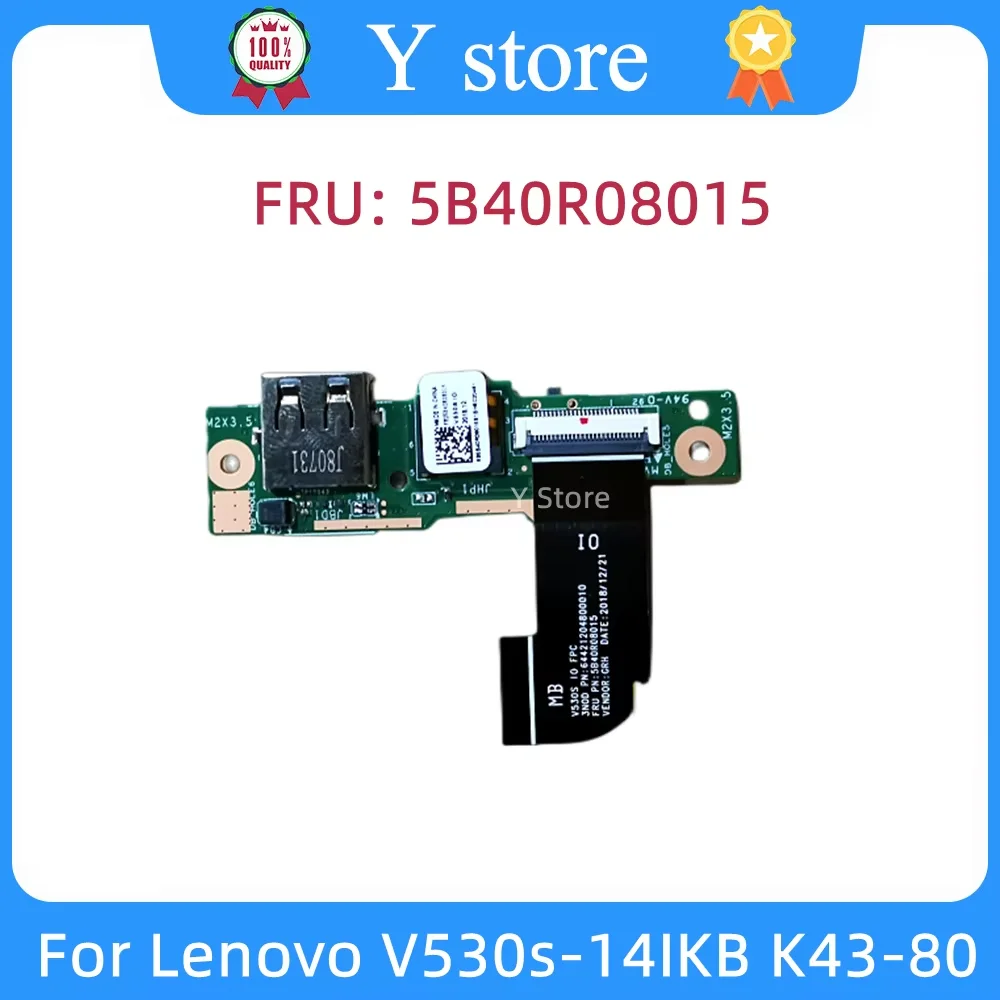 Y Store New Original For LENOVO V530s-14IKB K43-80 USB Board Audio Board Power Button Baord With Cable 5B40R08015 Fast Ship