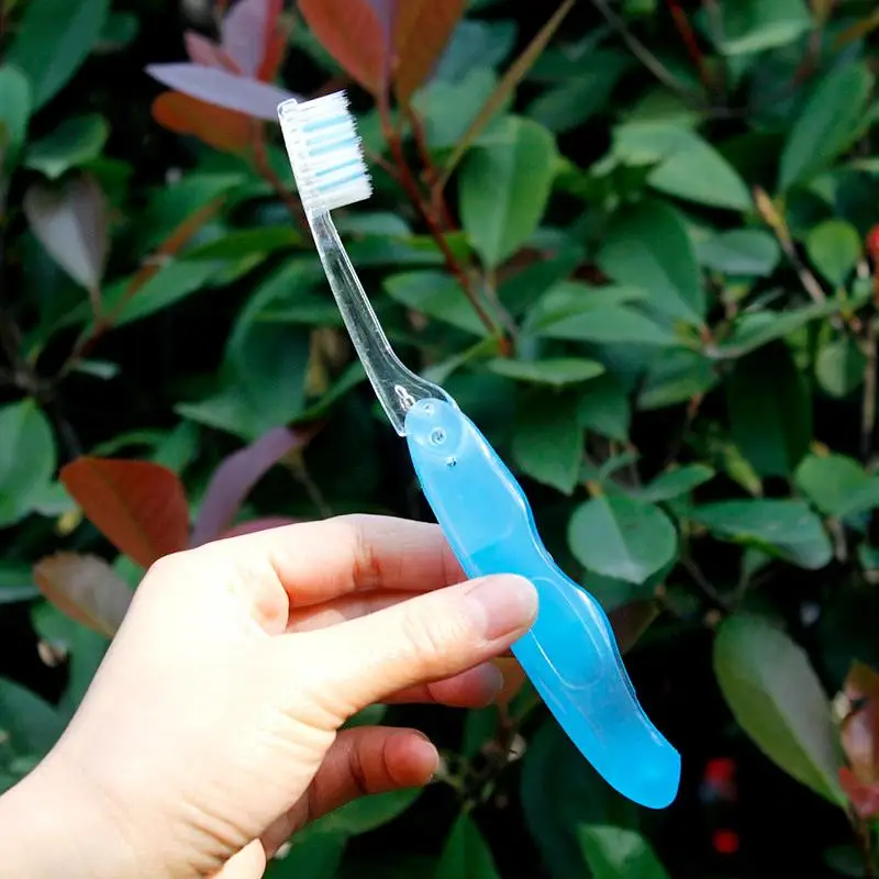 Hygiene Oral Portable Disposable Foldable Travel Camping Toothbrush Hiking Tooth Brush Tooth Cleaning Tools Folding Toothbrush