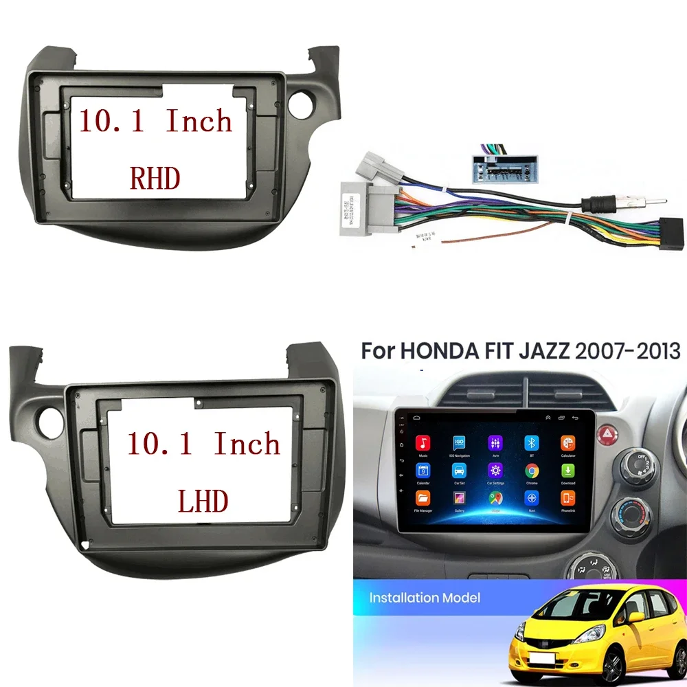 

10,1-дюймовый автомобильный радиоприемник Android для 2008-2013 годов HONDA JAZZ, стереоплеер, 2DIN, головное устройство, панель приборной панели, установка, отделка