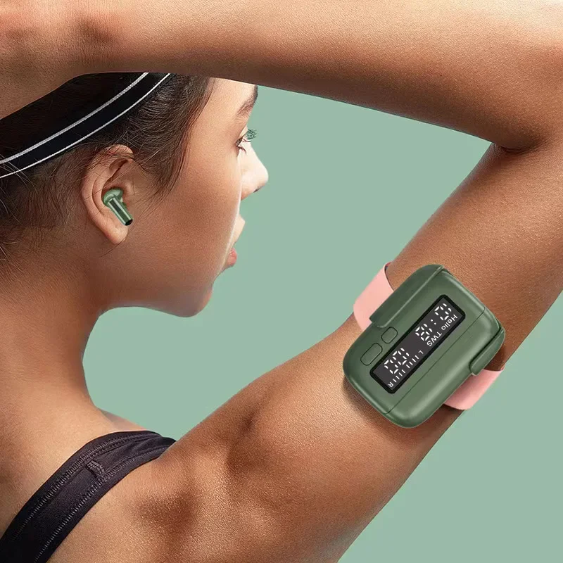 Портативные беспроводные наушники Xiaomi Bluetooth 5.2, уникальные персонализированные трендовые аккумуляторы и цифровой дисплей с шумоподавлением времени