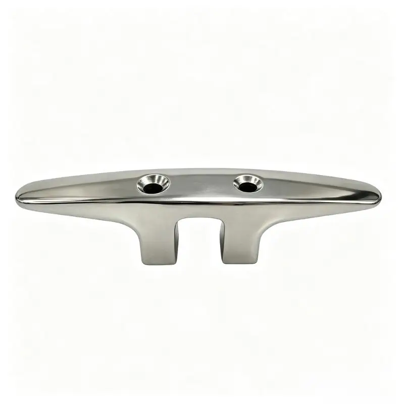 31BC Corrosion Resistant 316 Stainless Steel Eye Pad Short Leg Cleat Quick Fixing for Boat Dock 4.5 Inch 6