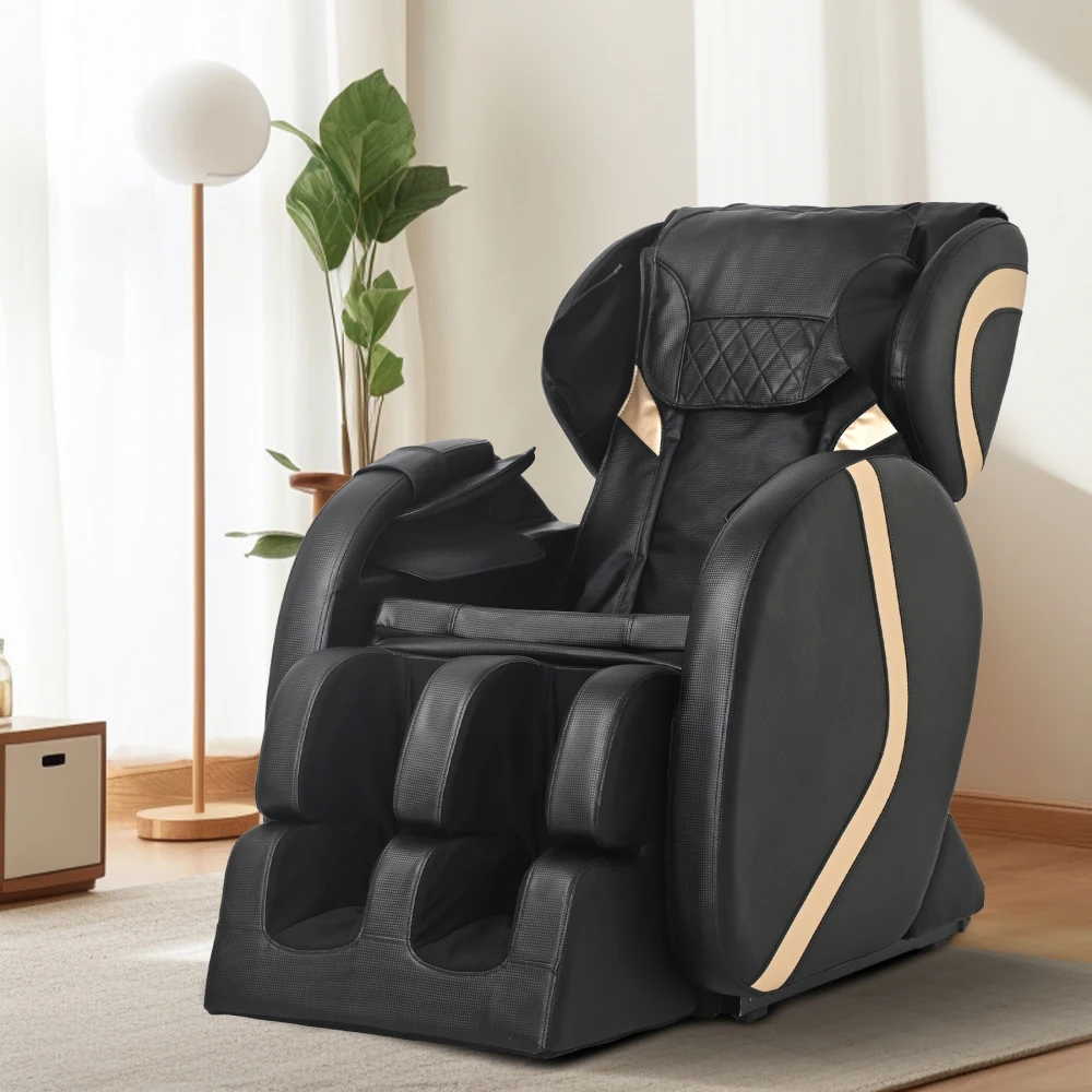 

Zero Gravity 2024 Massage Chair Recliner Full Body Air Pressure 6 Rollers Heating Foot Relax Bluetooth Atmosphere Lights Gift