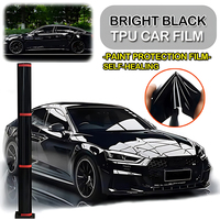 7.5mil 50CM/152CM TPU Super Bright Black Car Cover PPF Vinyl Wrap Sticker Car Self-healing Paint Protection Film For A7/A5/Q5