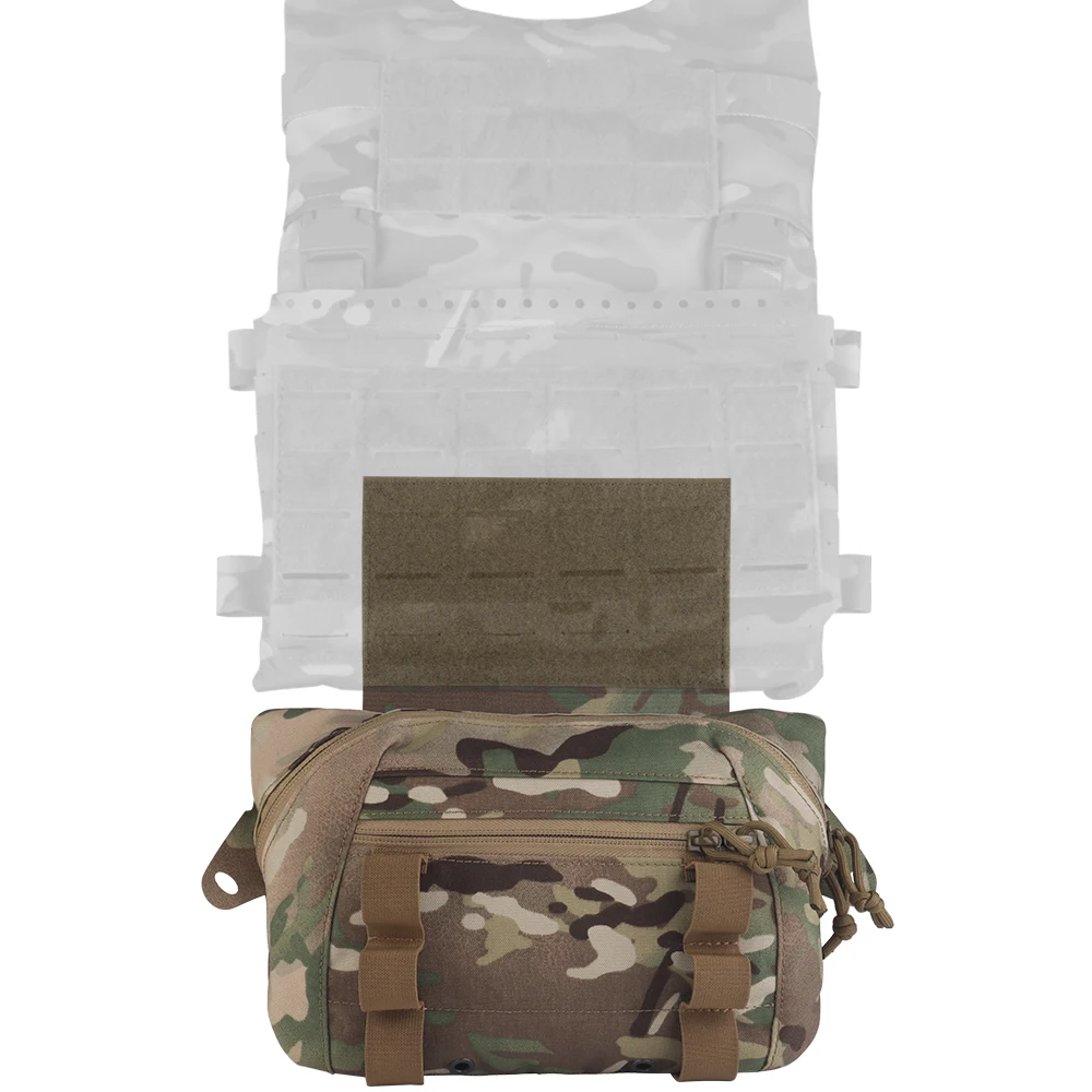 Wosport Tactical Large Drop Pouch Cordura Elastic Loops Hook Loop Interior Crossbody Waist Bag for Airsoft Outdoor Vest Gear Use