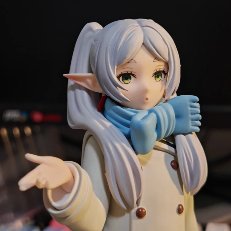 Genuine In Stock Frieren Beyond Journey'S End Animation Peripheral Cute Flying Kiss Figure Model Desktop Decor Fans Birthday Gif