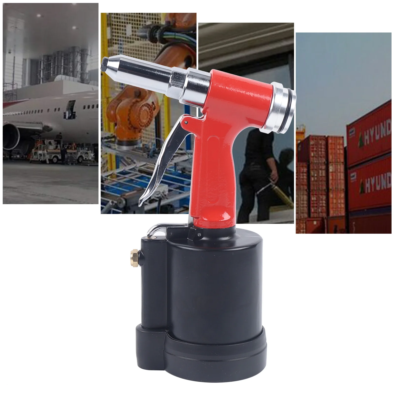 

Hydraulic Pneumatic Rivet Gun 1/8 "(3.2 mm), 5/32" (4.0 mm), 3/16 "(4.8 mm), 1/4 '' (6.4 mm) Nosepieces