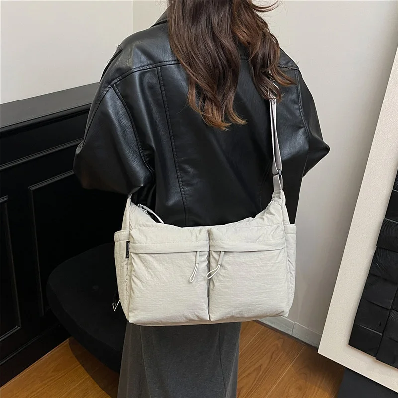 

Новая модная женская сумка через плечо, большая вместительная дорожная сумка для покупок, мягкая сумка через плечо высокого качества, рабочая сумка-мессенджер