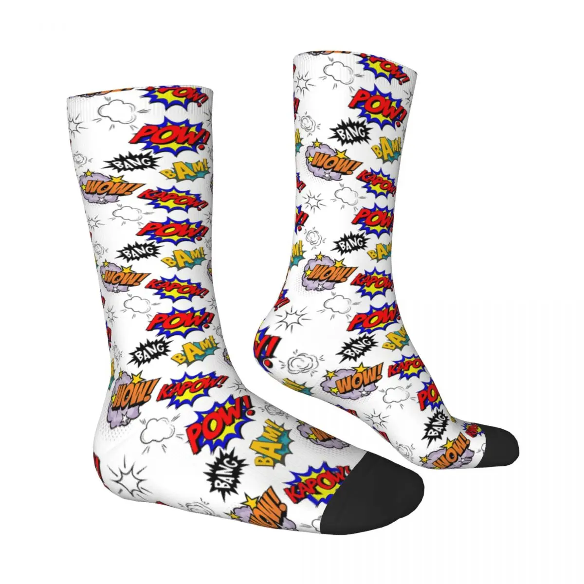 Retro Pattern Comic Book Lover Kawaii Socks Gym Cartoon Pattern Socks