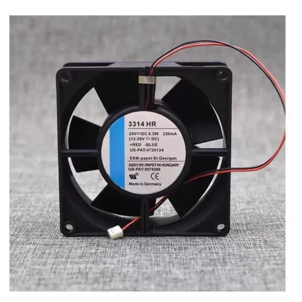 For German Fan 24V TYP 3314U 3314H HR HP High Efficiency Replacement Fan Motor Industrial Cooling Ventilation Equipment