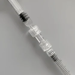 10-200PCS Sterile Syringe Connector Female to Female Coupler Transparent Parts Double Thread Luer Lock Adapter