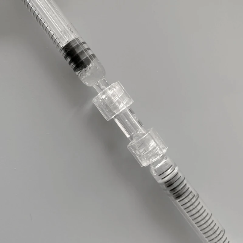 10-200PCS Sterile Syringe Connector Female to Female Coupler Transparent Parts Double Thread Luer Lock Adapter